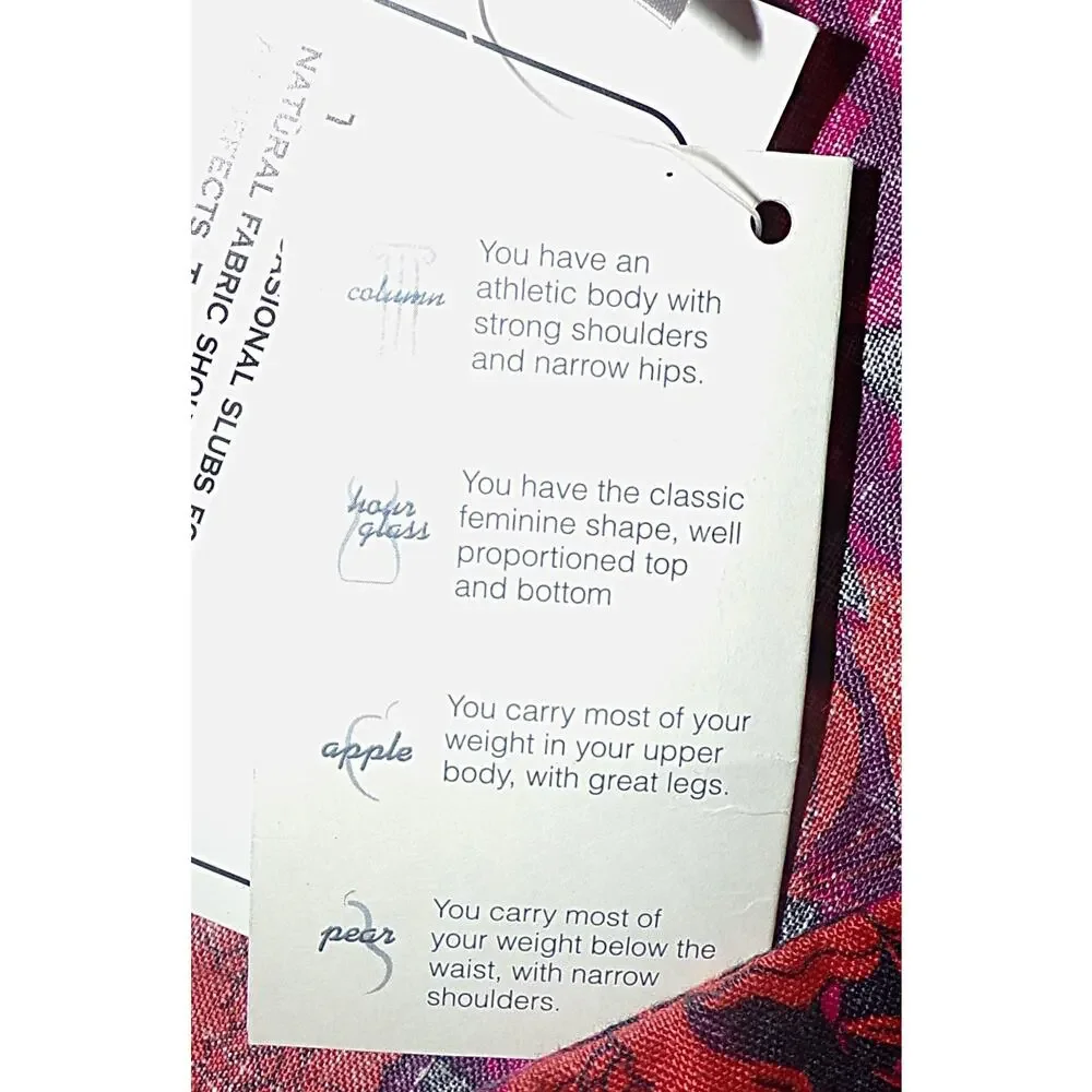 Vtg‎ Spiegel 4U Nwt Floral Linen Skirt 12 x 22